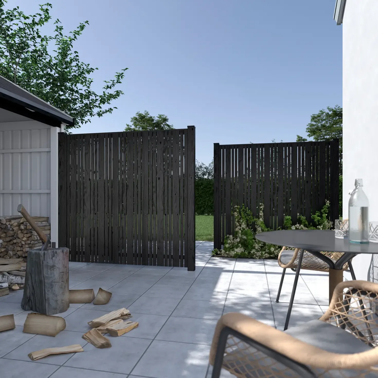 Plus Tangent Hegn 180x180 cm sort