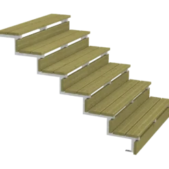 Plus Terrassetrappe 6 trin 105x154 cm 34,2° 120 cm