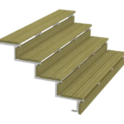Plus Terrassetrappe 4 trin 71x104 cm 34,2° 180 cm