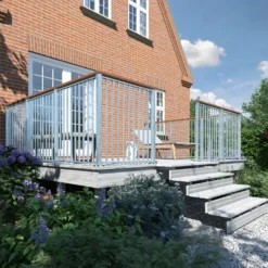 Plus Terrassetrappe 4 trin 71x104 cm 34,2° 120 cm