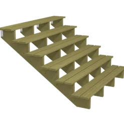 Plus Terrassetrappe 6 trin 105x151 cm 34,2° 180 cm
