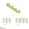 Plus Terrassetrappe 4 trin 71x101 cm 34,2° 180 cm
