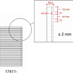 Plus Tokyo hegn 83x140 cm hvid