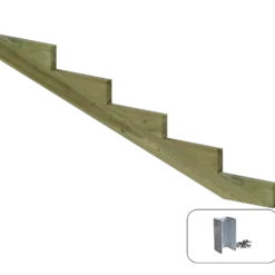Plus 19º Trappevange 5 trin m/beslag Trindybde 39 cm