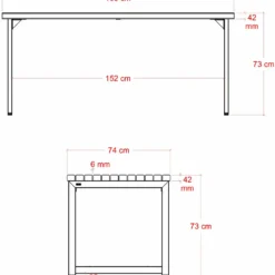PLUS Trend Living plankebord 166 cm
