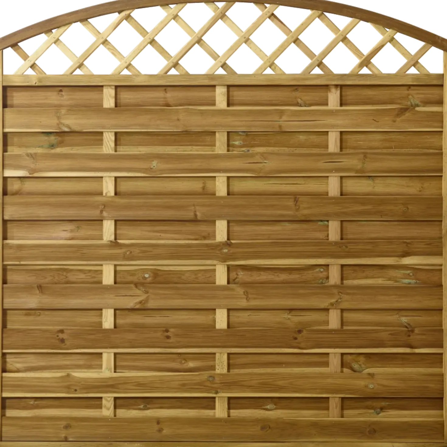 PLUS Tæt hegn m/espalier buet 180×165/180 cm