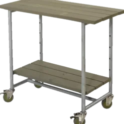 Plus Urban grill-/plantebord med 1 hylde grundmalet gråbrun