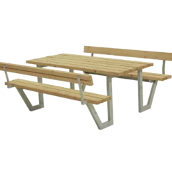 Plus Wega Bord/Bænkesæt m/2 ryglæn 177 cm ThermoWood®