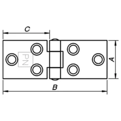 PN bladhængsel bach flap 26x70 mm elforz