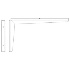 PN bordbæring U-profil 300x550 mm hvid