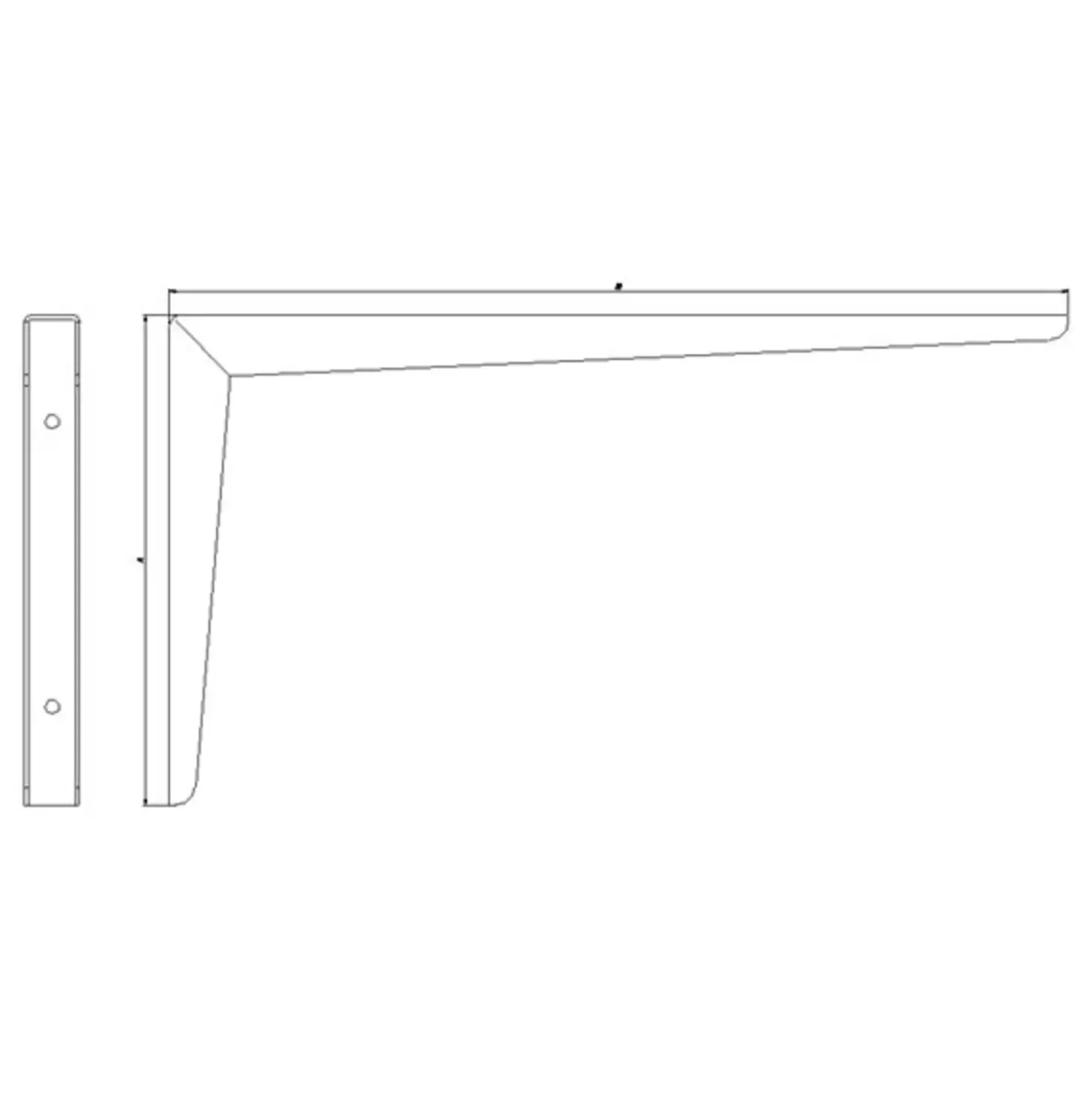 PN bordbæring U-profil 300x550 mm hvid