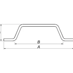 PN dørhank elforzinket 160 mm