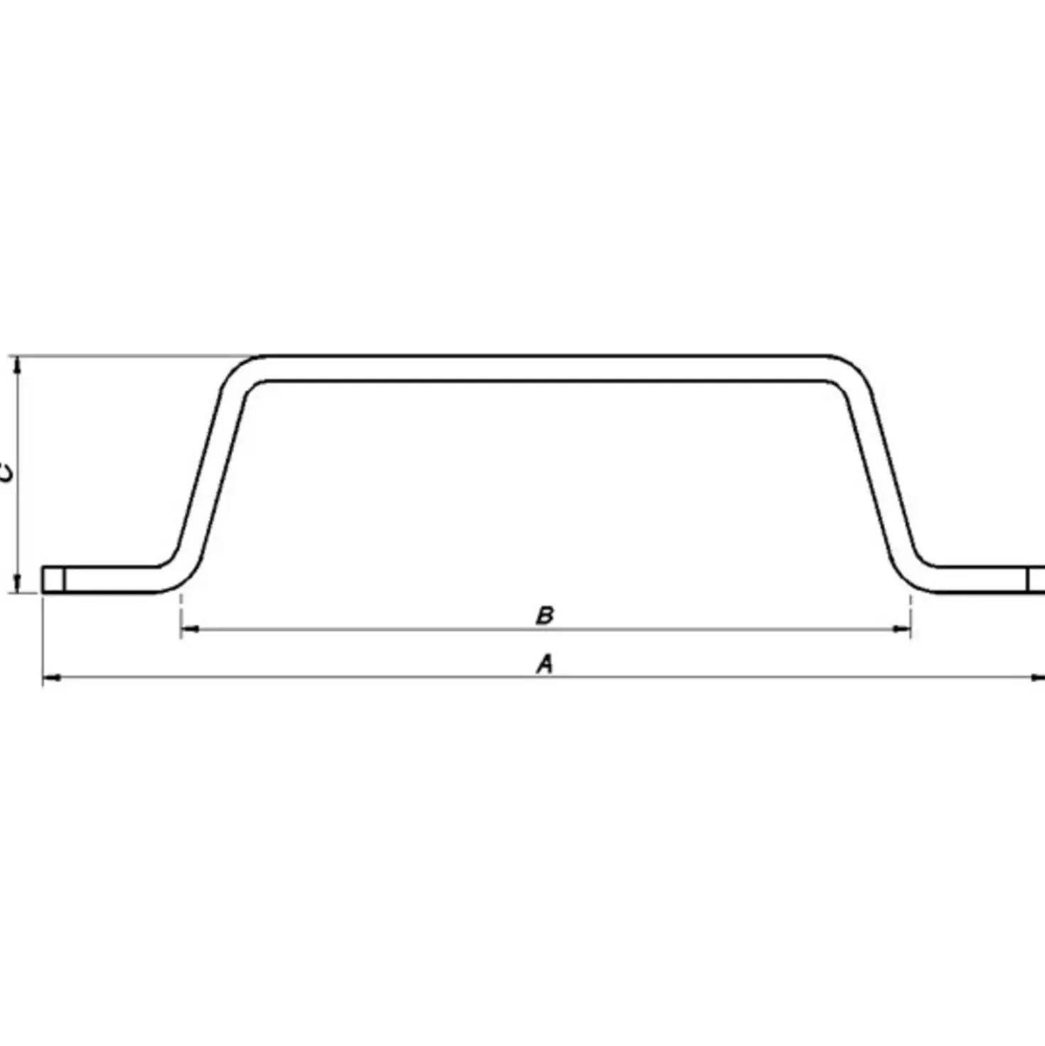PN dørhank varmforz. 200 mm