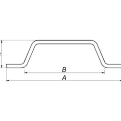 PN dørhank varmforz. 160 mm