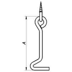 PN dørkrog let 127 mm elforzinket