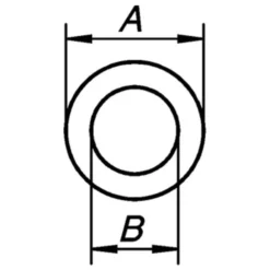 PN dørring 19,5x11,5x3,0 m messing - 6 stk.
