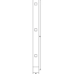PN nokhængsel til 13 mm tap 400x40 mm varmforzinket