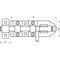 PN skudrigle 132x45x25 mm t/hængelås elforzinket