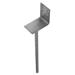 PN stolpefod L-form D99xH90xB50 L400 mm. varmforzinket