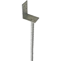 PN stolpefod L-form D75xH90xB50 L400 mm varmforzinket