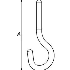 PN tøjsnorskrog 110 mm. elforzinket