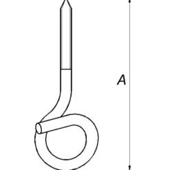 PN tøjsnorskrog 120 mm elforzinket