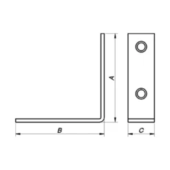 PN vinkelbeslag 67x67x20x2,5 mm. elforzinket