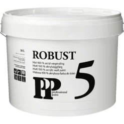 PP Acrylmaling Robust 5 hvid 9,1 L