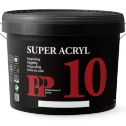 PP Vægmaling Super 10 Acryl hvid 9,1 L