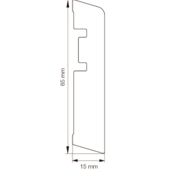 Primo Easy fodliste off-white - 15x65x3100 mm