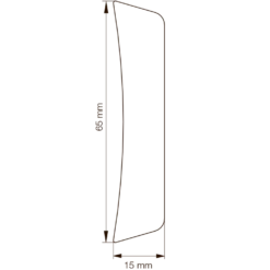 Primo Easy gerigt off-white - 15x65x2300 mm