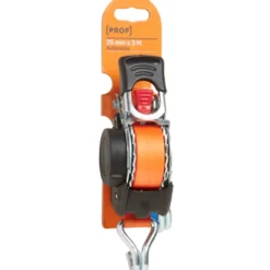 Prof Surring m/auto-tilbagetræk 25 mm x 3 m brudstyrke 600 kg galv.