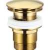 Push pop up bundventil Ø66 børstet guld
