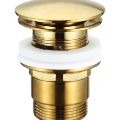 Push pop up bundventil Ø66 børstet guld
