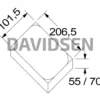 RBR 7 cm grå hjertingsten 1/2 sten 14x10,5x7 cm 68 stk/m²