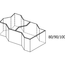 RBR Plus-L m/fas randsten 10 cm grå