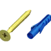 Roliba gulvskrue t/gulvskinner 3x30 mm messing 10 stk.