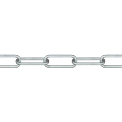 Roliba langleddet kæde el-galvaniseret 4 mm x 5 m
