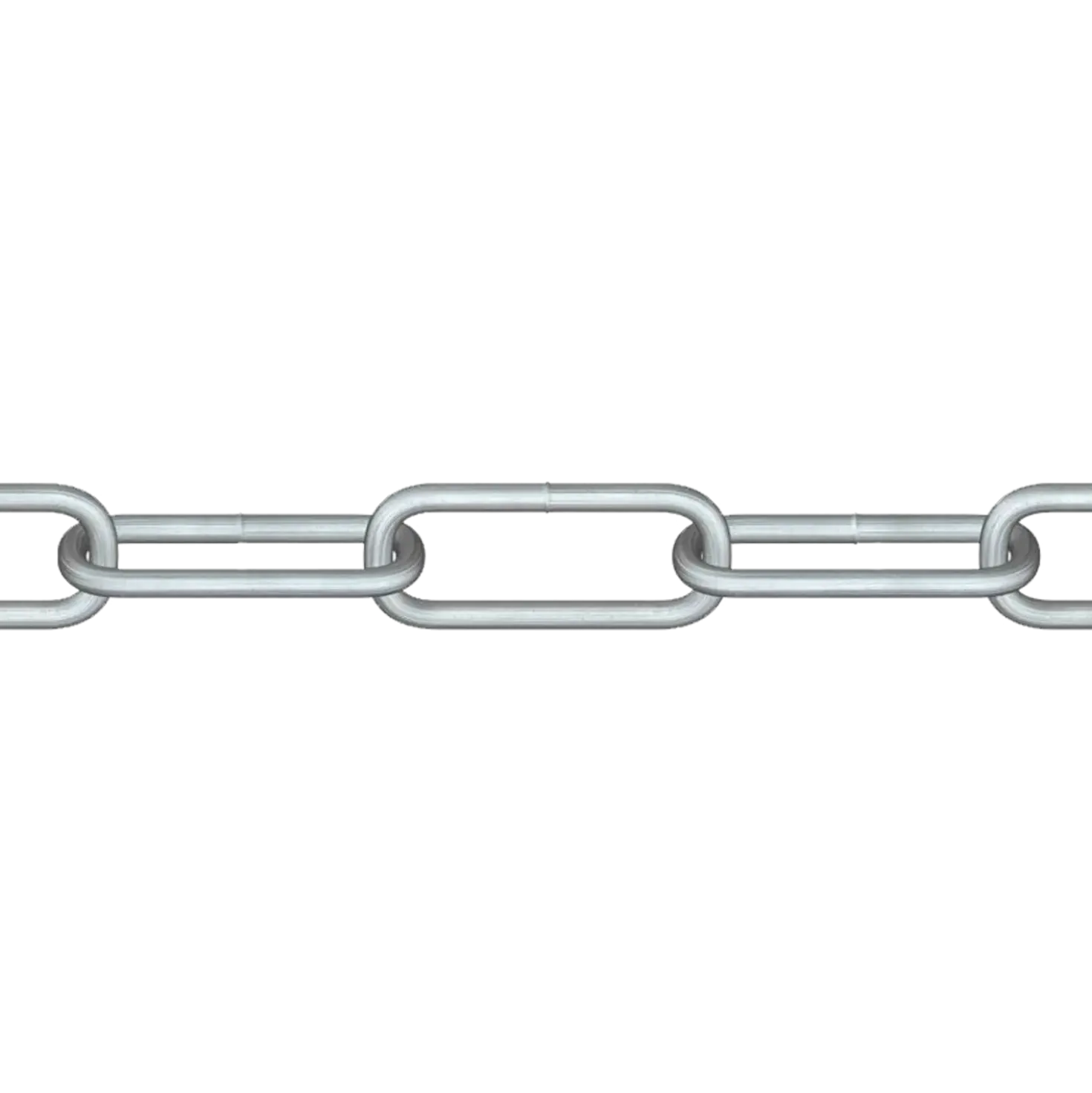 Roliba langleddet kæde varmforzinket 6 mm x 3 m