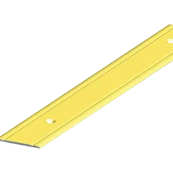 Roliba tæppeovergang m/centrerede huller 2x30 mm 1 m elox. Mes