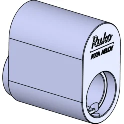 Ruko 1660 oval cylinder blank krom 2 stk.