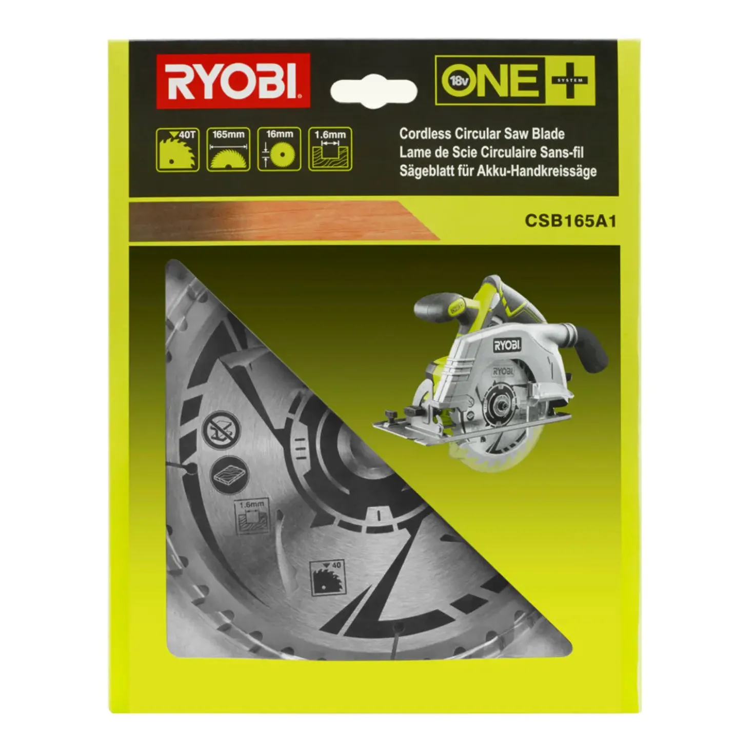Ryobi CSB165A1 rundsavklinge Ø 165 mm