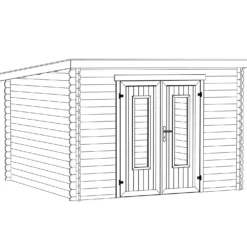 Sacramento hytte/redskabsrum med dobbeltdør, 8,2 m²