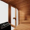 Saunatønde Icon 125 m/glasfront/dør 3 pers. Thermowood (uden ovn)