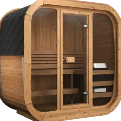 Saunatønde Icon 125 m/glasfront/dør 3 pers. Thermowood (uden ovn)