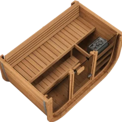 Saunatønde Icon 125 m/glasfront/dør 3 pers. Thermowood (uden ovn)
