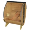 Saunatønde med glasdør, 3-4 pers., Thermowood (Saml-Selv) (uden ovn)