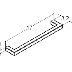 Scanbad Base bøjlegreb 17 cm blank krom
