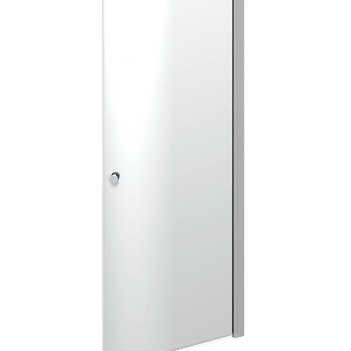 Scanbad brusedør E - halvrund klart glas, model 100