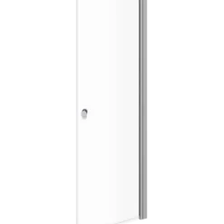 Scanbad brusedør halvrund saint/klart glas model 80